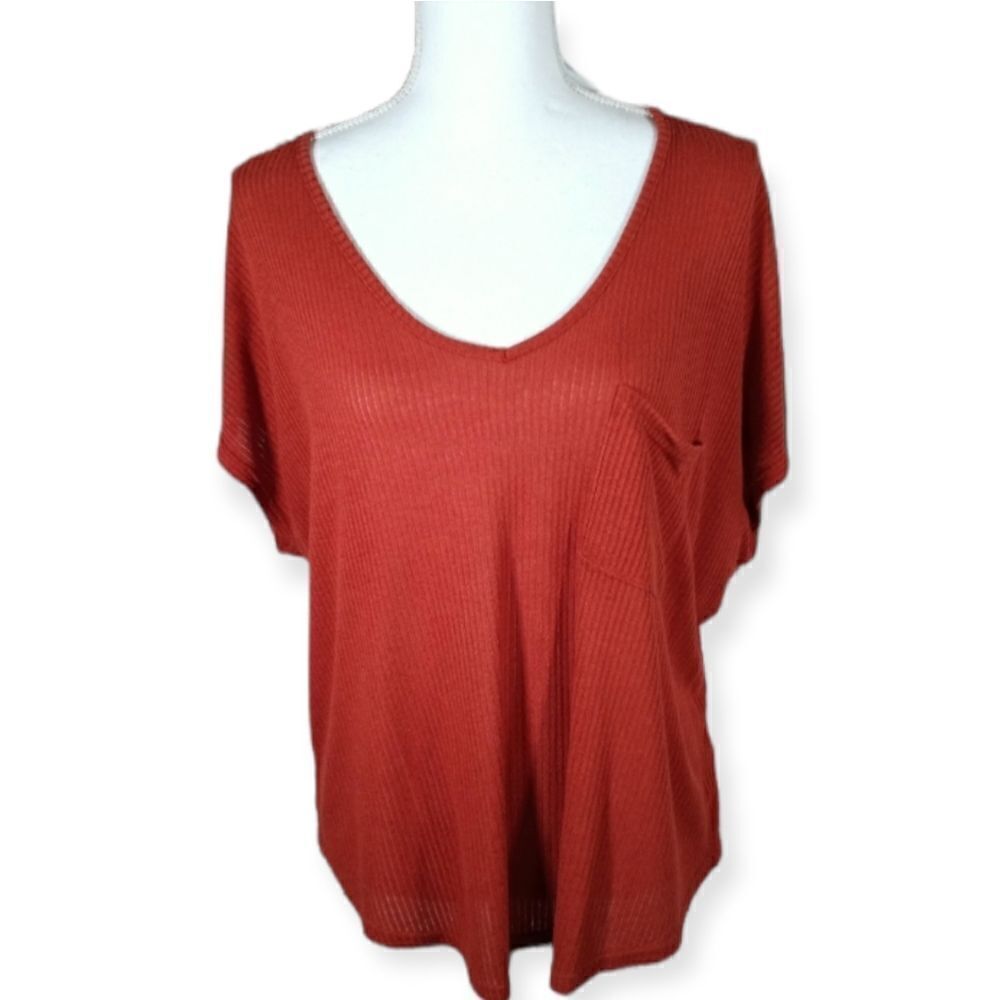 FOREVER 21 BURNT ORANGE TOP SZ.M EUC